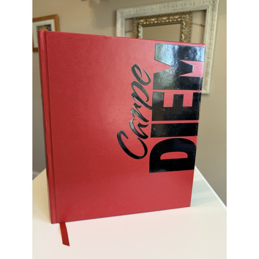 Carpe Diem Journal April 2025 v1.43 - Red/Black Hardcover Productivity Planner